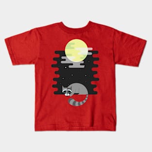 Full Moon Coon Kids T-Shirt